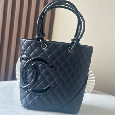 img_a5af95f4_20250403_i1743671405534_7383_0_0_jpg CHANEL 25S CAMBON LIGNE TOTE BAG 24 IN BLACK CALFSKIN