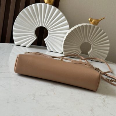 CHANEL 26S MINI SHOPPING BAG 24 IN TAUPE BROWN LAMBSKIN