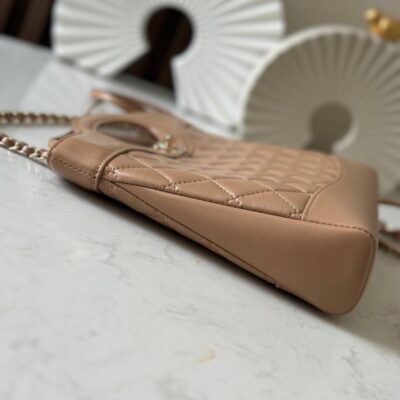 CHANEL 26S MINI SHOPPING BAG 24 IN TAUPE BROWN LAMBSKIN