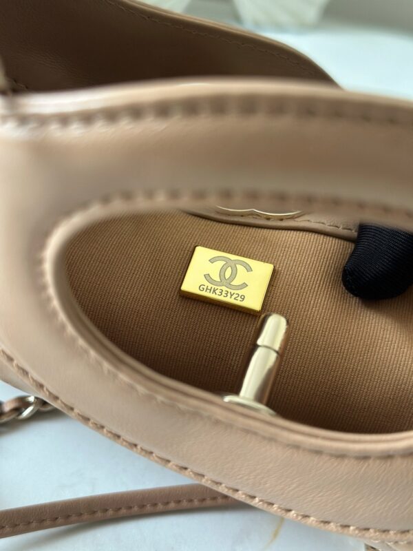 CHANEL 26S MINI SHOPPING BAG 24 IN TAUPE BROWN LAMBSKIN