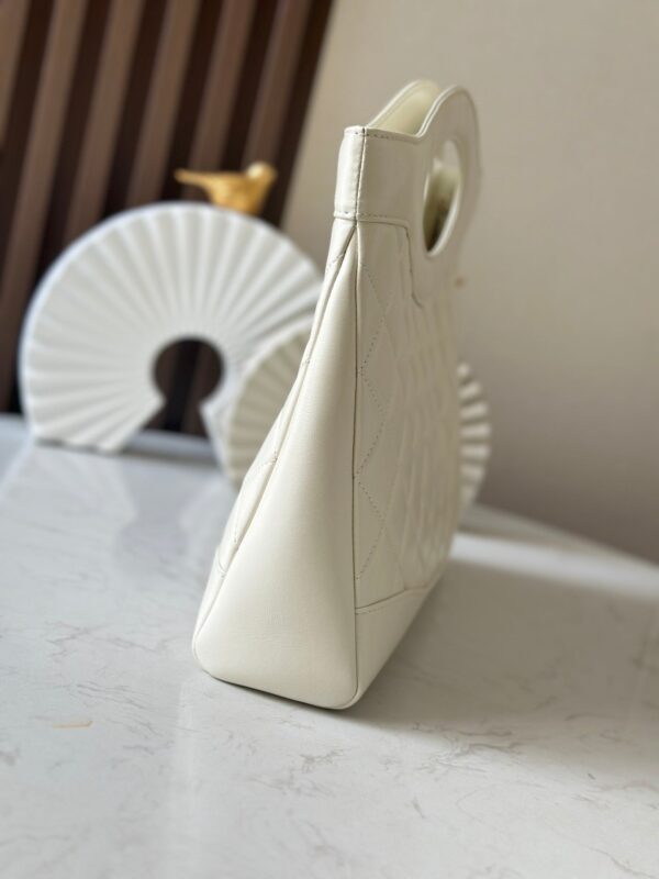 CHANEL 26S MINI SHOPPING BAG 32 IN WHITE LAMBSKIN
