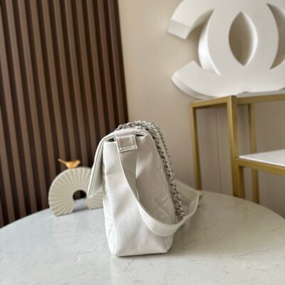 img_a5af95f4_20251211_i1765440133862_4190_0_1_jpg CHANEL 25S SHOULDER BAG 34 IN WHITE CAVIAR WITH SILVER HARDWARE