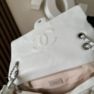 img_a5af95f4_20251211_i1765440136158_615_0_7_jpg CHANEL 25S SHOULDER BAG 34 IN WHITE CAVIAR WITH SILVER HARDWARE