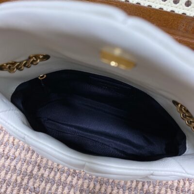 PUFFER TOY 23 IN WHITE LAMBSKIN GOLD HARDWARE