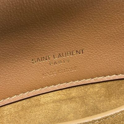 LE 37 SMALL BUCKET BAG 20 IN BROWN SUEDE GOLD HARDWARE