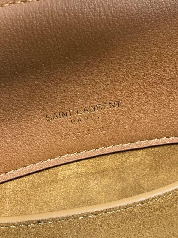 LE 37 SMALL BUCKET BAG 20 IN BROWN SUEDE GOLD HARDWARE