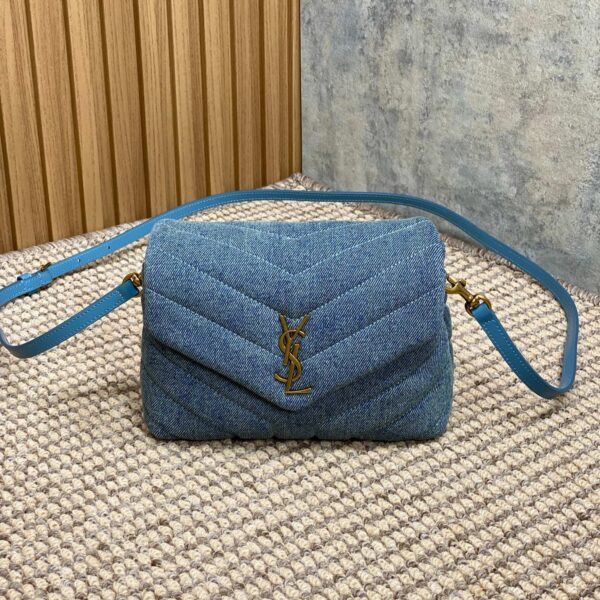 img_aed707d3_20240328_a1711604455555_3865_jpg LOULOU MINI BAG 20 IN BLUE DENIM GOLD HARDWARE