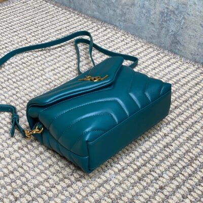 img_aed707d3_20240328_a1711605300790_3673_jpg LOULOU MINI BAG 20 IN DARK CYAN LAMBSKIN GOLD HARDWARE