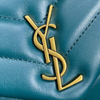 img_aed707d3_20240328_a1711605300832_0068_jpg LOULOU MINI BAG 20 IN DARK CYAN LAMBSKIN GOLD HARDWARE
