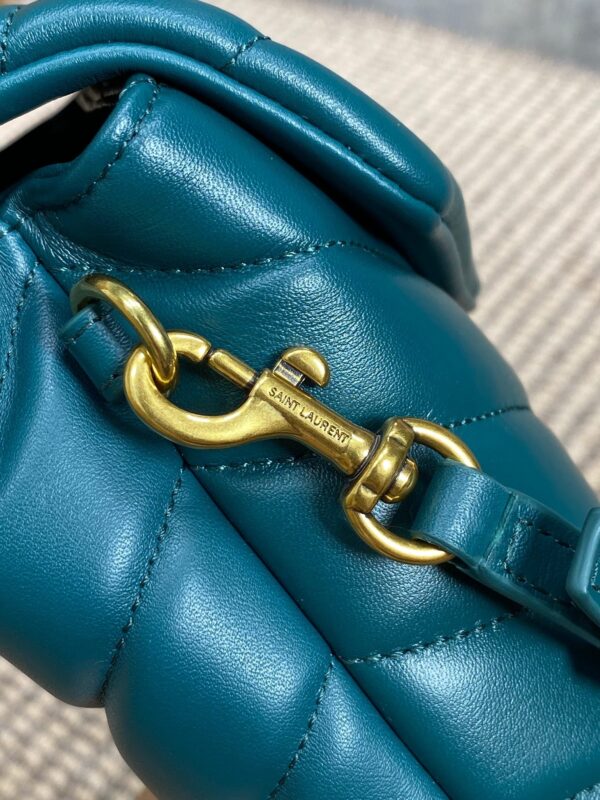 img_aed707d3_20240328_a1711605300884_2380_jpg LOULOU MINI BAG 20 IN DARK CYAN LAMBSKIN GOLD HARDWARE