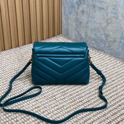 img_aed707d3_20240328_a1711605300967_8704_jpg LOULOU MINI BAG 20 IN DARK CYAN LAMBSKIN GOLD HARDWARE