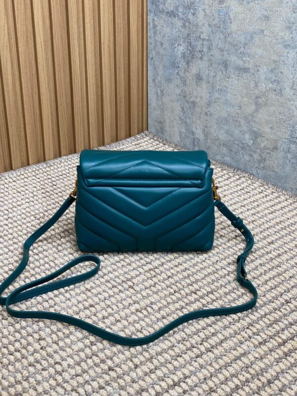 img_aed707d3_20240328_a1711605300967_8704_jpg LOULOU MINI BAG 20 IN DARK CYAN LAMBSKIN GOLD HARDWARE