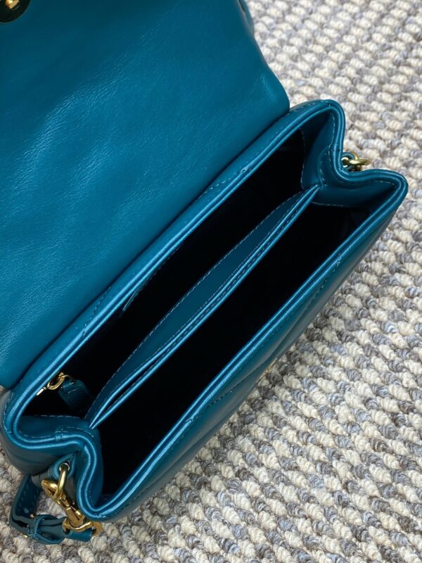 img_aed707d3_20240328_a1711605301876_1342_jpg LOULOU MINI BAG 20 IN DARK CYAN LAMBSKIN GOLD HARDWARE