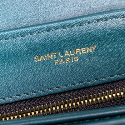 img_aed707d3_20240328_a1711605302048_7646_jpg LOULOU MINI BAG 20 IN DARK CYAN LAMBSKIN GOLD HARDWARE