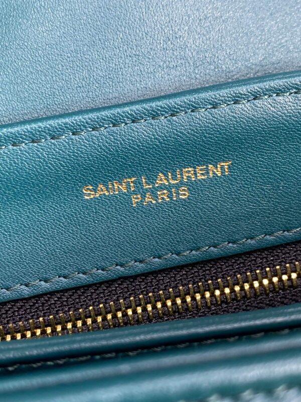 img_aed707d3_20240328_a1711605302048_7646_jpg LOULOU MINI BAG 20 IN DARK CYAN LAMBSKIN GOLD HARDWARE