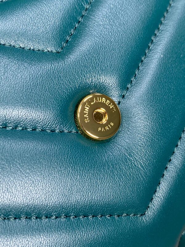 img_aed707d3_20240328_a1711605302057_3107_jpg LOULOU MINI BAG 20 IN DARK CYAN LAMBSKIN GOLD HARDWARE