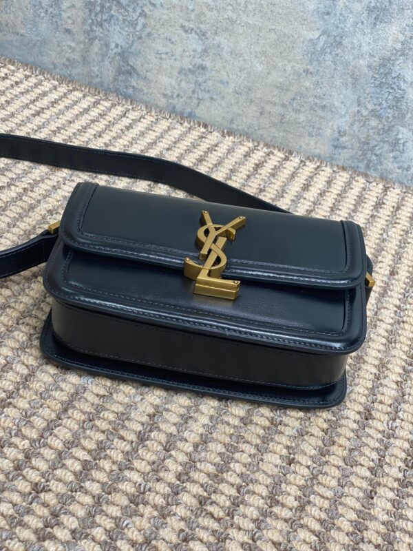 SOLFERINO SMALL SATCHEL 19 IN BLACK CALFSKIN GOLD HARDWARE