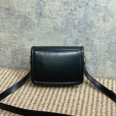 SOLFERINO SMALL SATCHEL 19 IN BLACK CALFSKIN GOLD HARDWARE