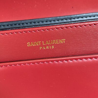 SOLFERINO SMALL SATCHEL 19 IN SCARLET RED CALFSKIN GOLD HARDWARE