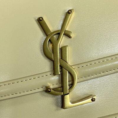 SOLFERINO SMALL SATCHEL 19 IN CANARY YELLOW CALFSKIN GOLD HARDWARE