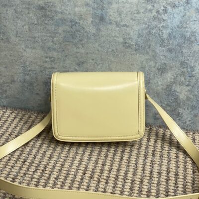 SOLFERINO SMALL SATCHEL 19 IN CANARY YELLOW CALFSKIN GOLD HARDWARE