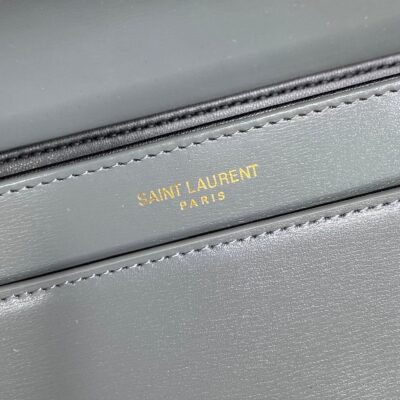 SOLFERINO SMALL SATCHEL 19 IN DARK GREY CALFSKIN GOLD HARDWARE