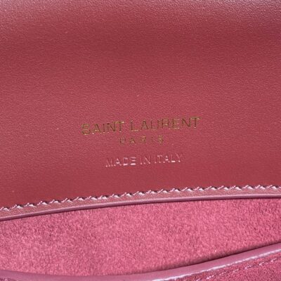 LE 37 SMALL BUCKET BAG 20 IN BURGUNDY RED CALFSKIN GOLD HARDWARE
