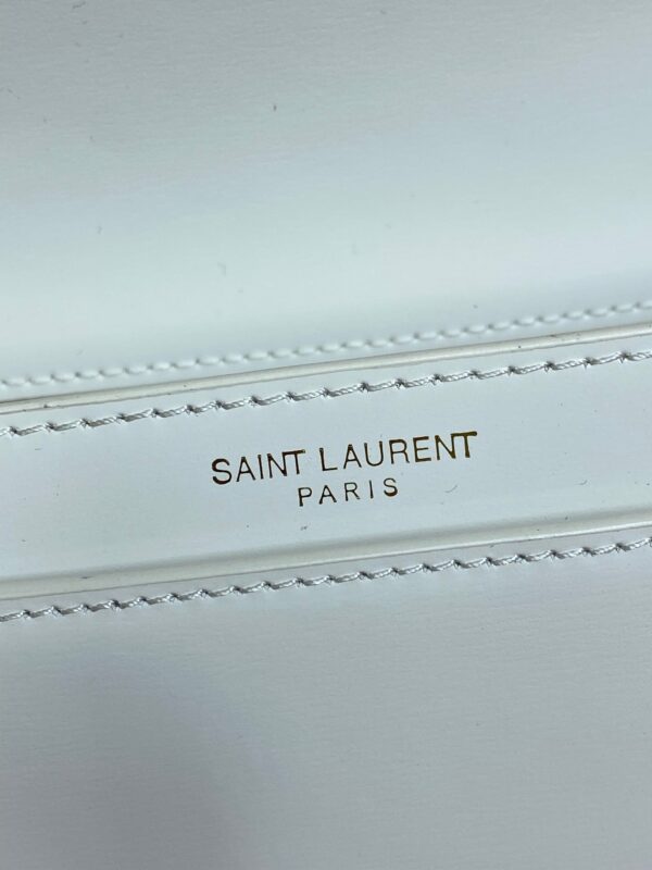 VOLTAIRE IN BOX SHOULDER BAG 21 IN WHITE CALFSKIN GOLD METALLIC