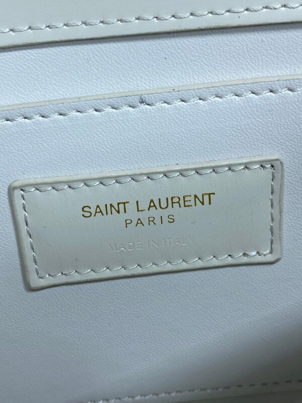VOLTAIRE IN BOX SHOULDER BAG 21 IN WHITE CALFSKIN GOLD METALLIC