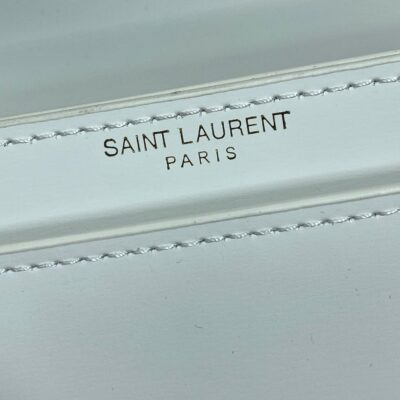 VOLTAIRE HALF-MOON SHOULDER BAG 24 IN WHITE CALFSKIN GOLD METALLIC