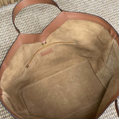 Y TOTE BAG 39 IN TAWNY BROWN CALFSKIN