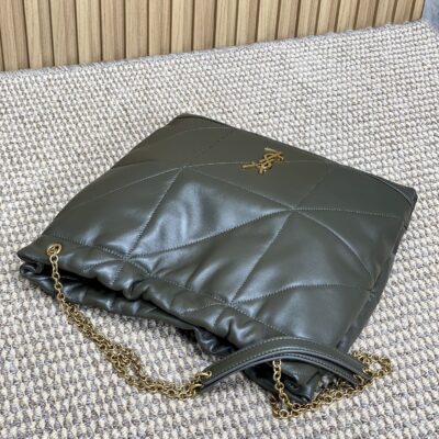 img_aed707d3_20241123_i1732363770_4512_0_jpg DRAWSTRING CHAIN STRAP SHOULDER BAG 39 IN DARK GREEN QUILTED CALFSKIN