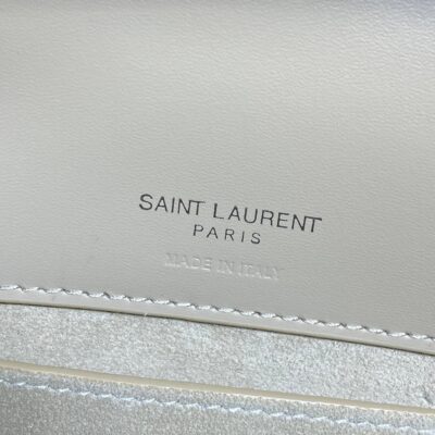 LE 37 SMALL BUCKET BAG 20 IN WHITE CALFSKIN SILVER HARDWARE
