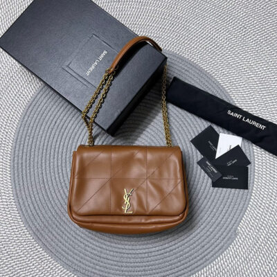 JAMIE 4.3 SMALL BAG 25 IN TAWNY BROWN LAMBSKIN GOLD HARDWARE