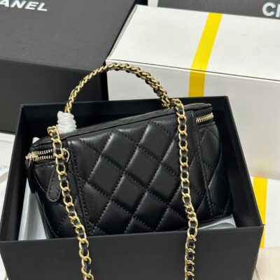 img_b885826e_20240120_i1705724913_6551_6_jpg CC 18 CLUTCH BAG IN BLACK CALFSKIN GOLD HARDWARE