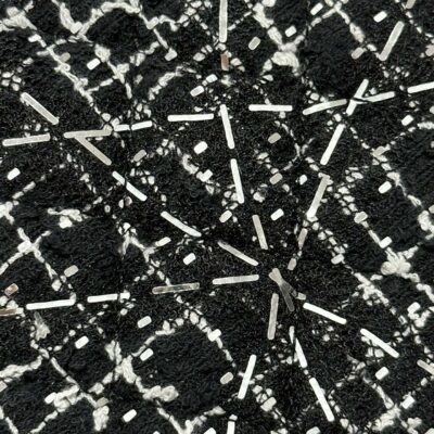 HOBO BAG 23 IN BLACK MIX WHITE TWEED GOLD HARDWARE