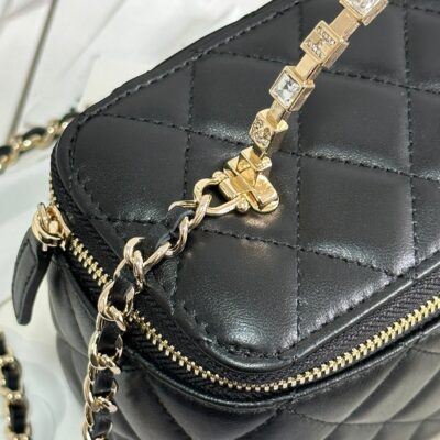 img_b885826e_20240322_i1711121719_4626_0_jpg VANITY CASE 18 IN BLACK CALFSKIN GOLD HARDWARE