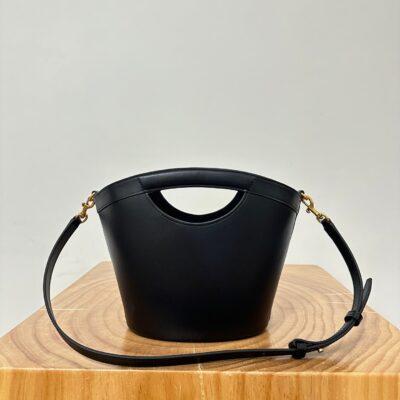 MINI 29 BLACK SOLF CALFSKIN BASKET BAG