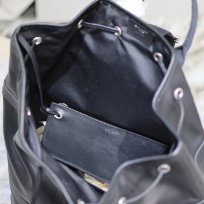 RIVE GAUCHE BACKPACK 49 IN BLACK CALFSKIN