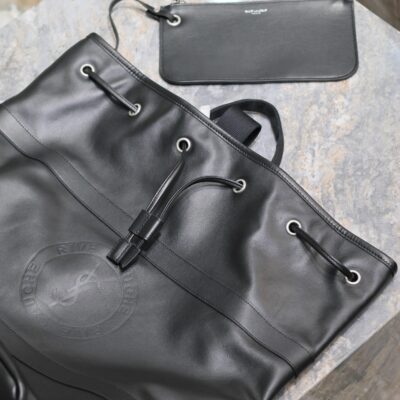 RIVE GAUCHE BACKPACK 49 IN BLACK CALFSKIN