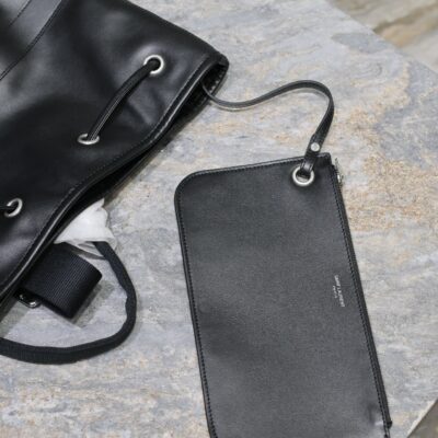 RIVE GAUCHE BACKPACK 49 IN BLACK CALFSKIN