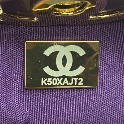 CC SMALL 30 SHOPPING BAG IN VIOLET PURPLE CALFSKIN