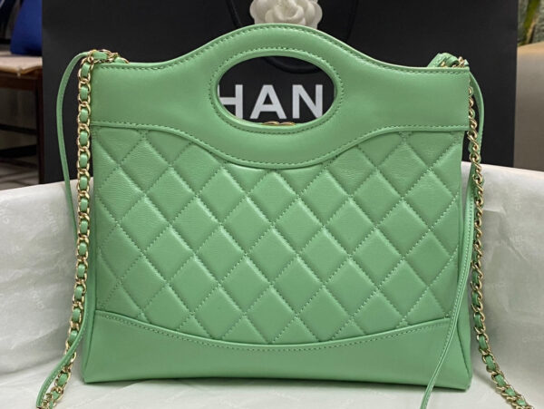 img_cf773044_20240515_i1715751806_227_0_jpg CC MINI 23 SHOPPING BAG IN GREEN MINT CALFSKIN