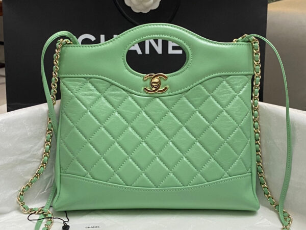img_cf773044_20240515_i1715751806_9008_6_jpg CC MINI 23 SHOPPING BAG IN GREEN MINT CALFSKIN