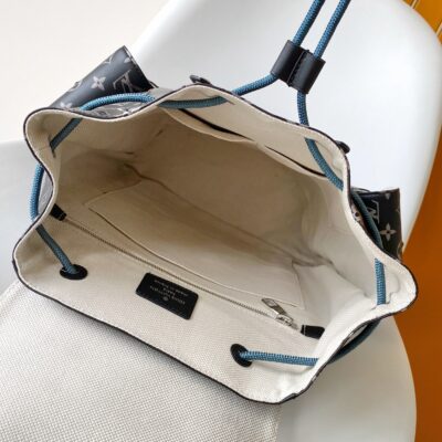 CHRISTOPHER BACKPACK 48 IN BLACK WHITE MONOGRAM CALFSKIN