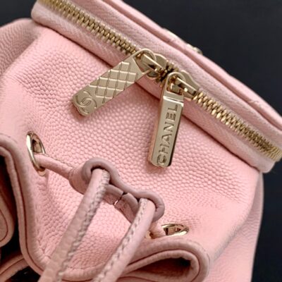 CHANEL 25S MINI BUCKET BAG 12 IN PINK CALFSKIN GOLD HARDWARE