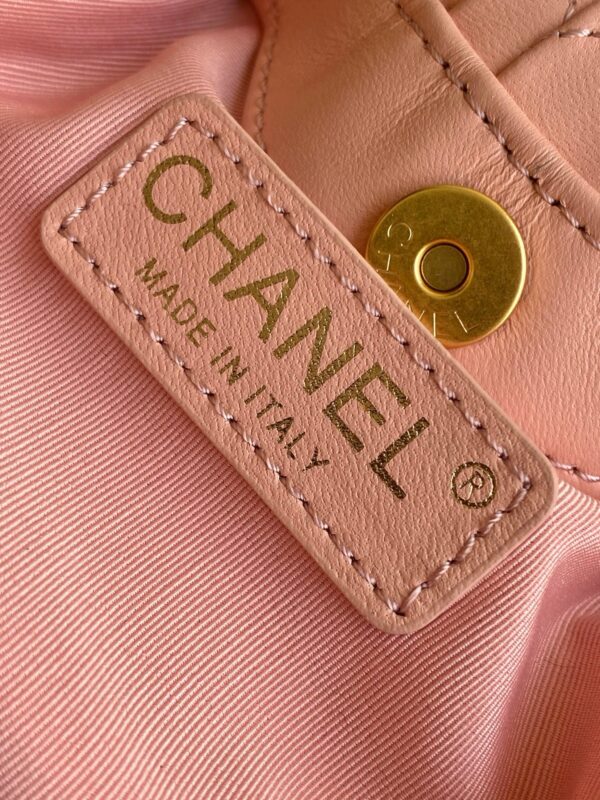 CHANEL 26S TOP HANDLE BAG 12 IN PINK LAMBSKIN GOLD HARDWARE