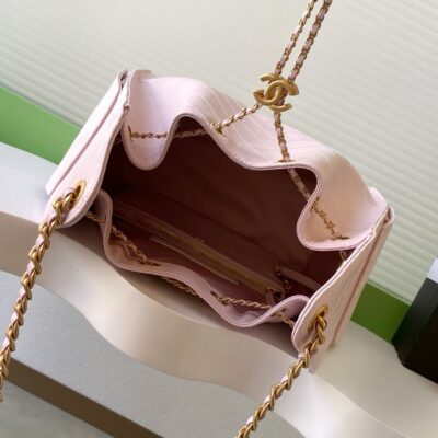 CHANEL 25S HOBO BAG 40 IN LIGHT PINK CAVIAR WITH GOLD HARDWARE