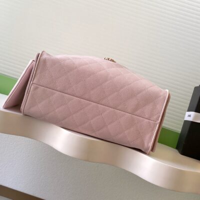 CHANEL 25S HOBO BAG 40 IN LIGHT PINK CAVIAR WITH GOLD HARDWARE