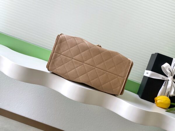 CHANEL 26S HOBO BAG 30 IN DARK BEIGE CAVIAR CALFSKIN GOLD HARDWARE